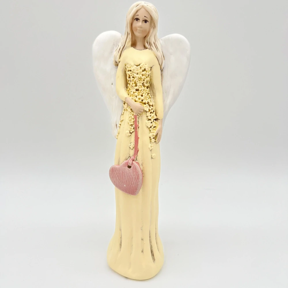 💛 Andělka se srdíčkem – žluté šaty