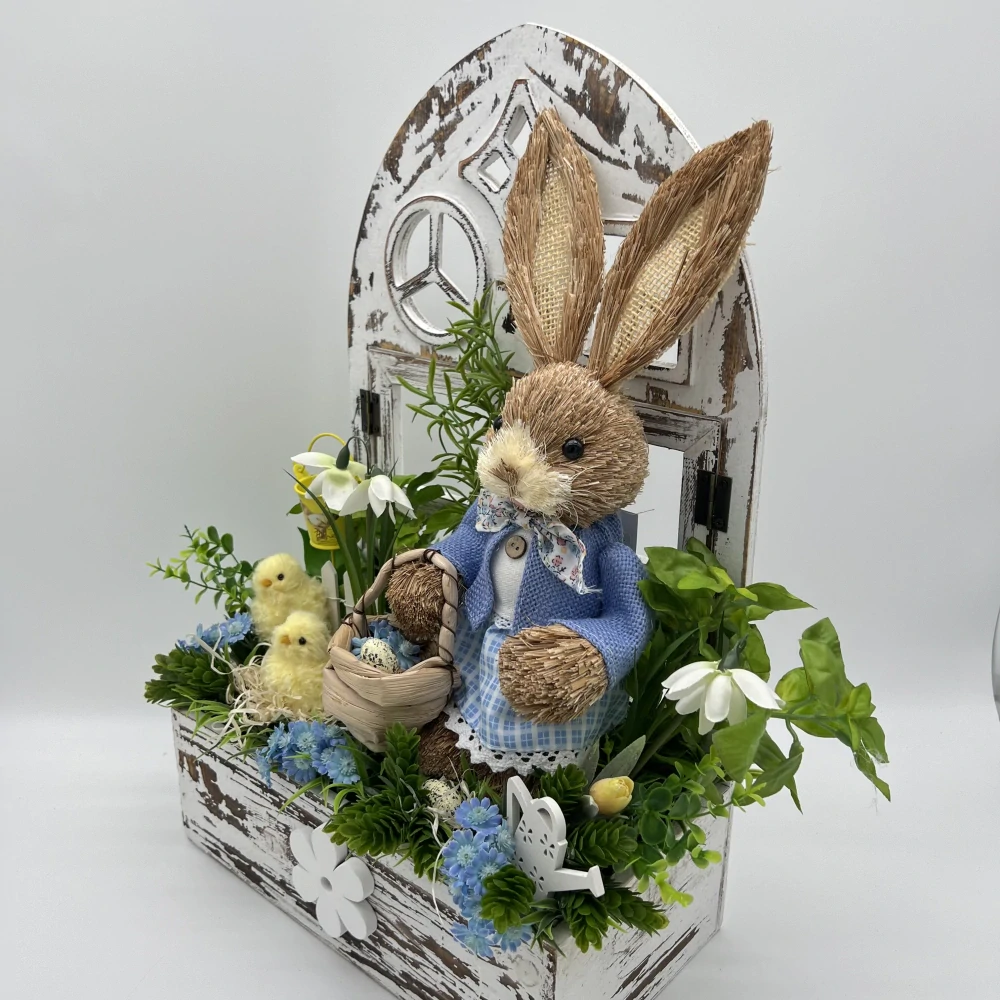 🐰🌸 Velikonoční dekorace se zajíčkem a kuřátky 🌸🐣