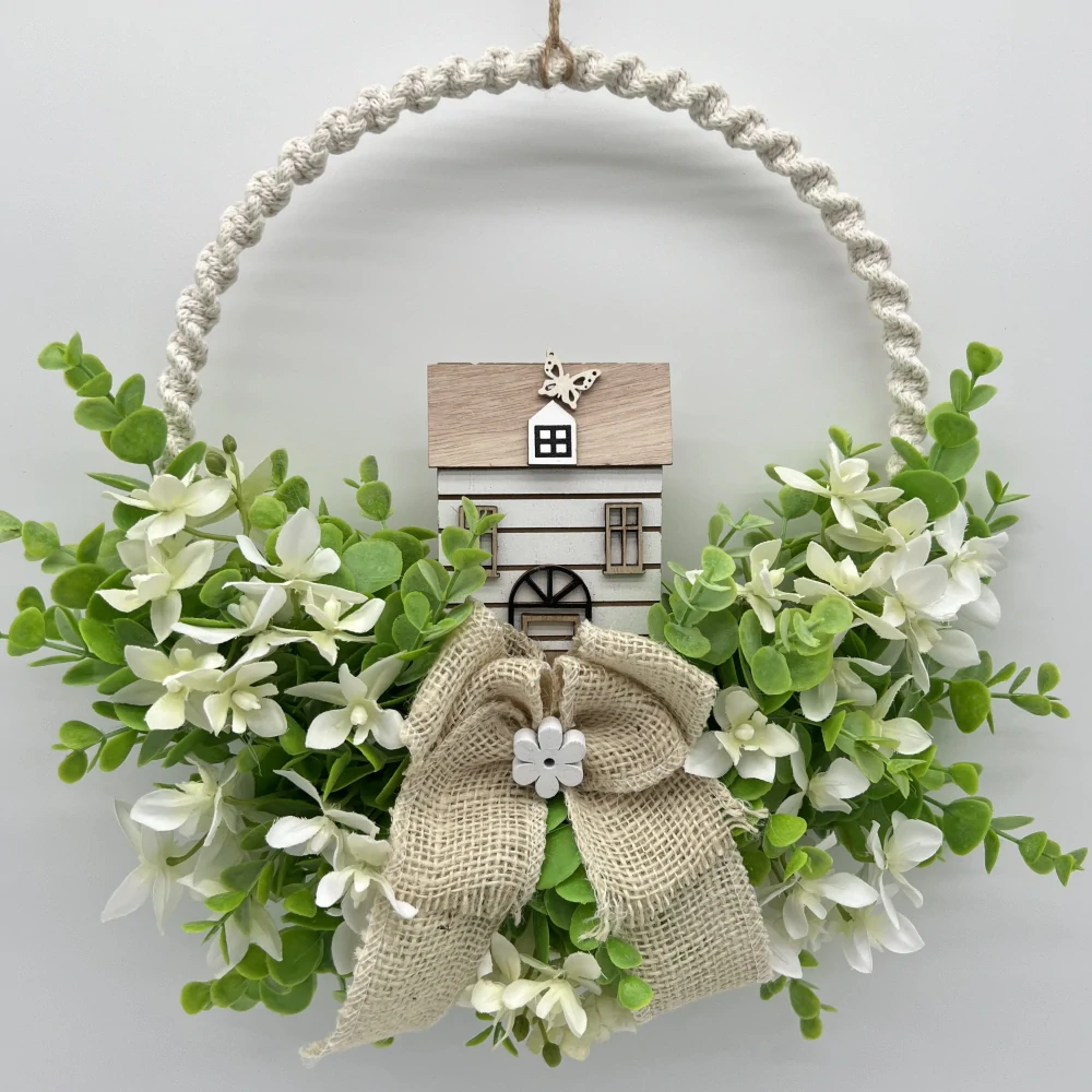 🌿 Jarní věnec s domečkem 🏡