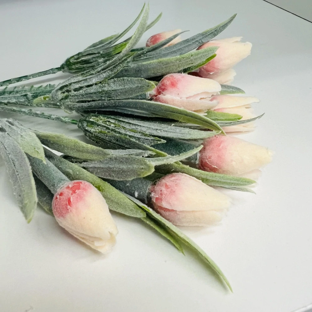 JARNÍ DEKORACE MINI TULIPÁN - BARVA MERUŇKOVÁ