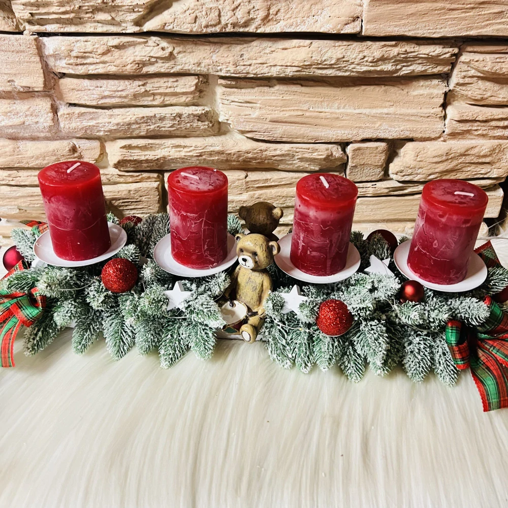 DEKORACE ADVENTNÍ SVÍCEN ROVNÝ