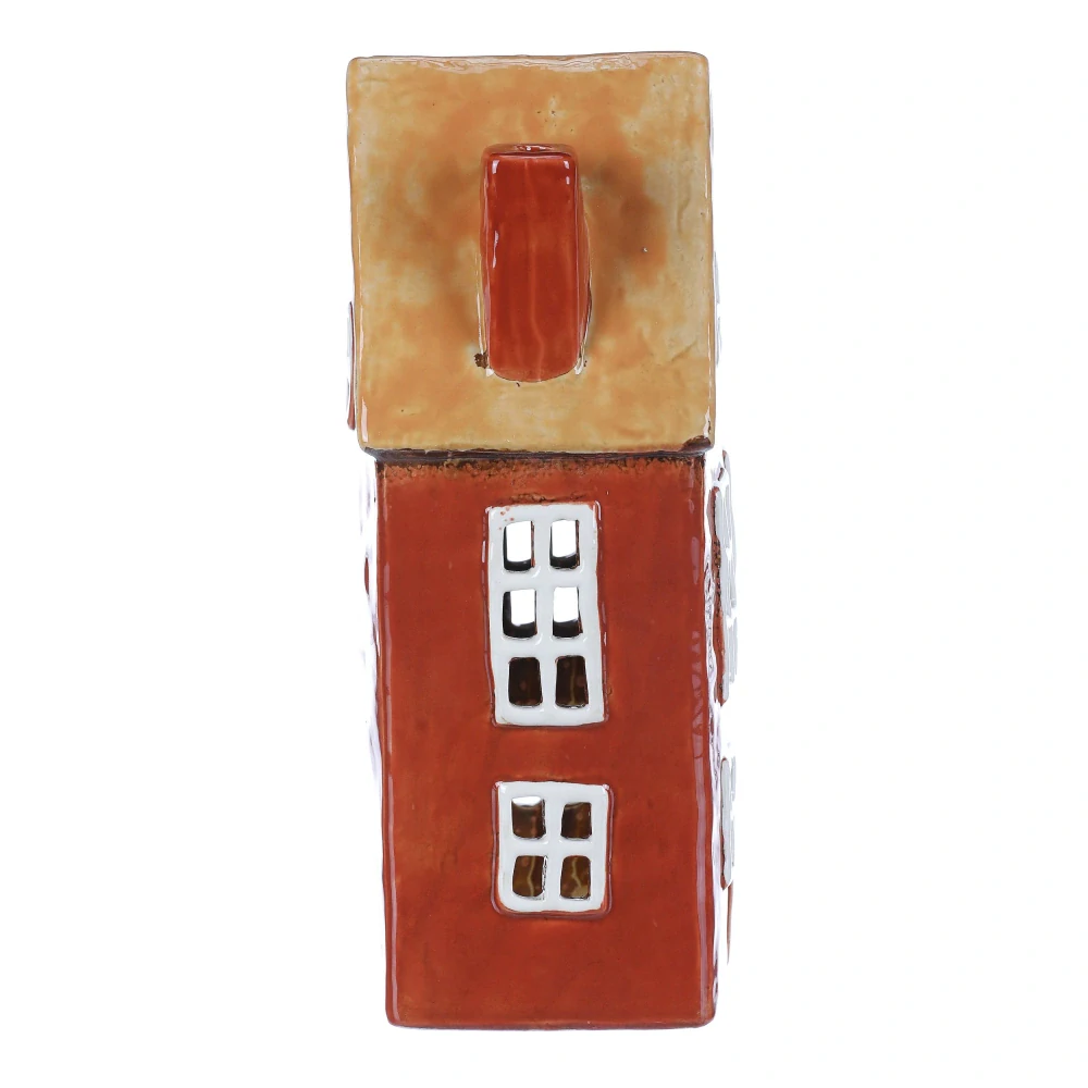 DEKORACE KERAMICKÝ DOMEČEK NA ČAJOVOU SVÍČKU