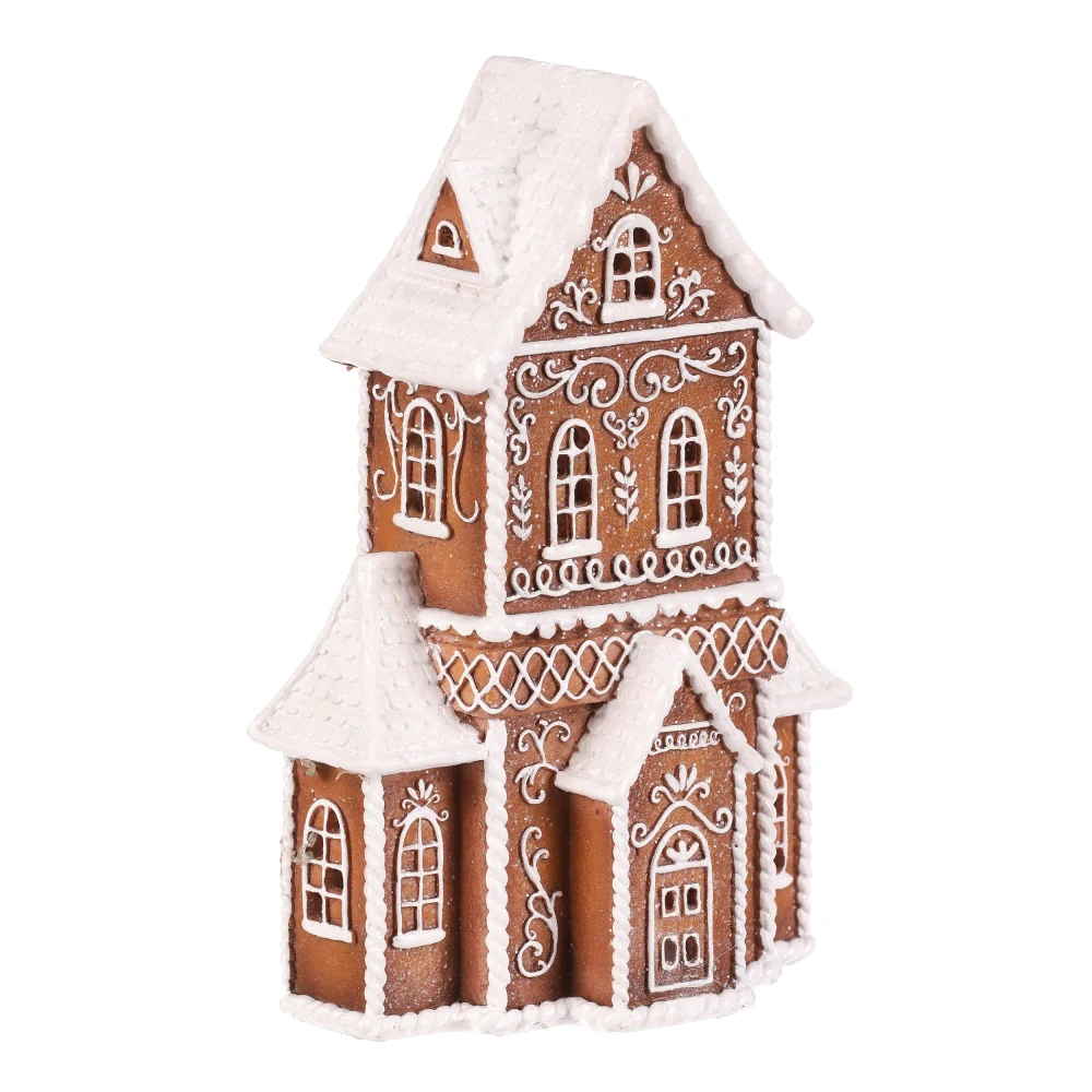 ZIMNÍ DEKORACE PERNÍKOVÝ DOMEČEK S LED OSVĚTLENÍM 