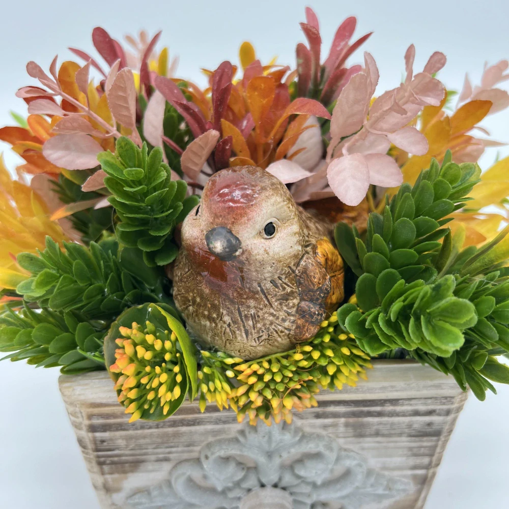 PODZIMNÍ DEKORACE TRUHLÍČEK ZDOBENÝ 