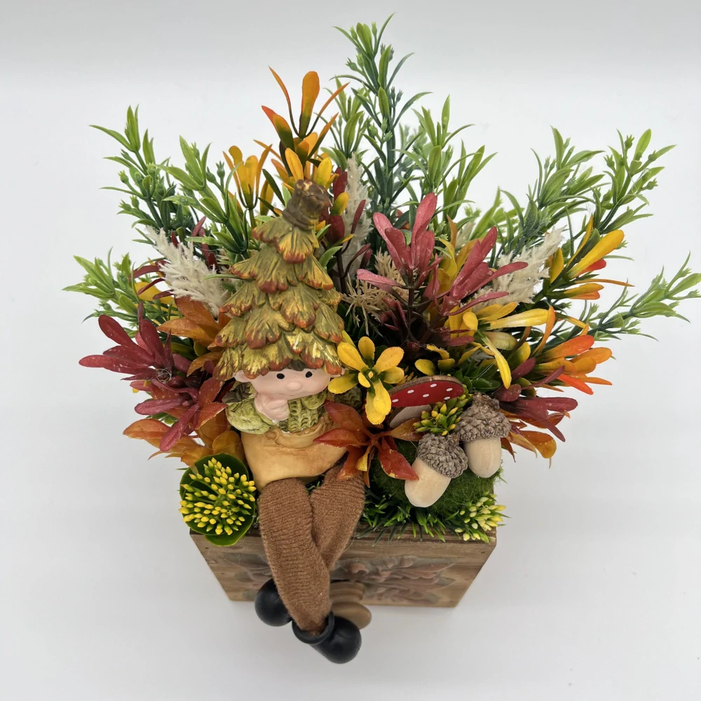 PODZIMNÍ DEKORACE ZDOBENÝ TRUHLÍČEK 