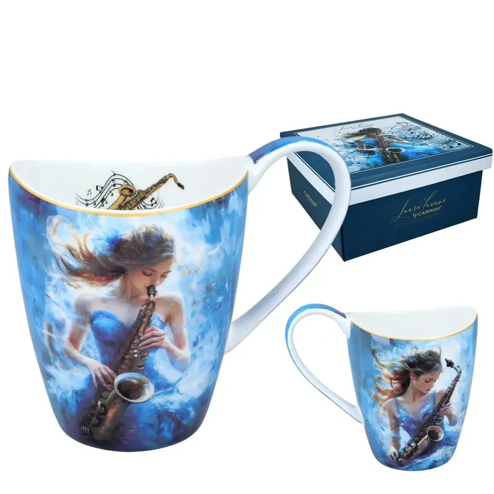 📝 Hrnek 350 ml – Laura Lozano „Hudba ženské duše“ 🎶💙