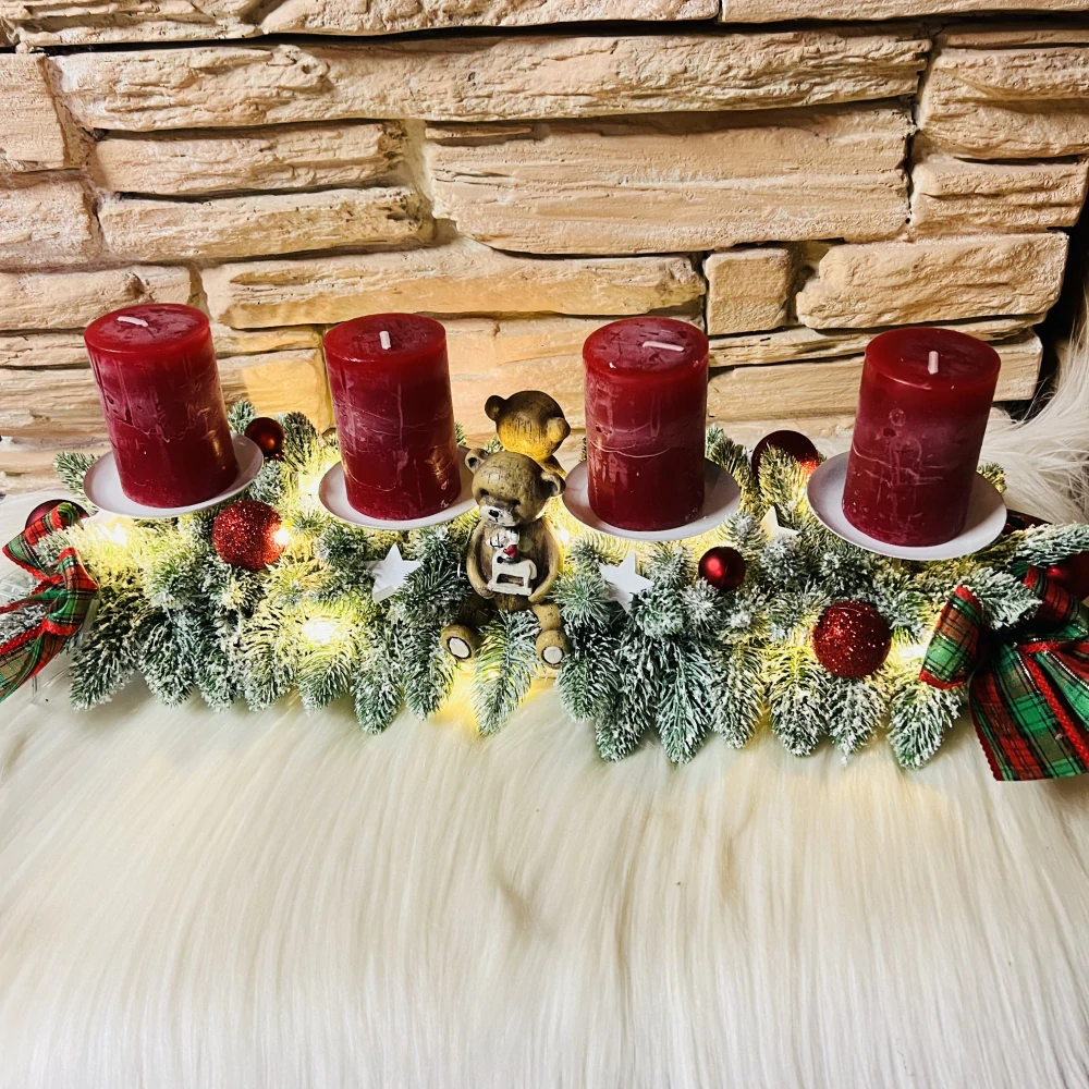 DEKORACE ADVENTNÍ SVÍCEN ROVNÝ