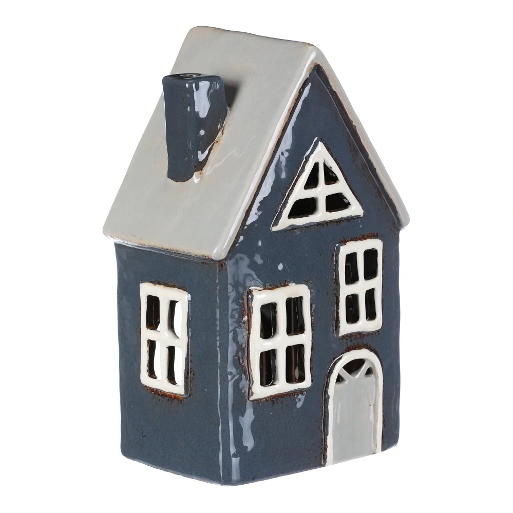DEKORACE KERAMICKÝ DOMEČEK NA ČAJOVOU SVÍČKU