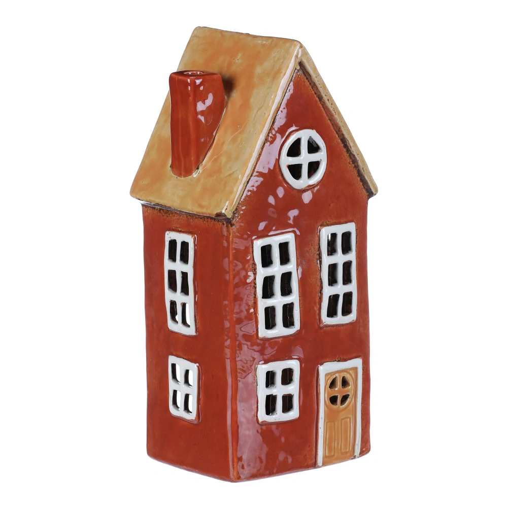 DEKORACE KERAMICKÝ DOMEČEK NA ČAJOVOU SVÍČKU
