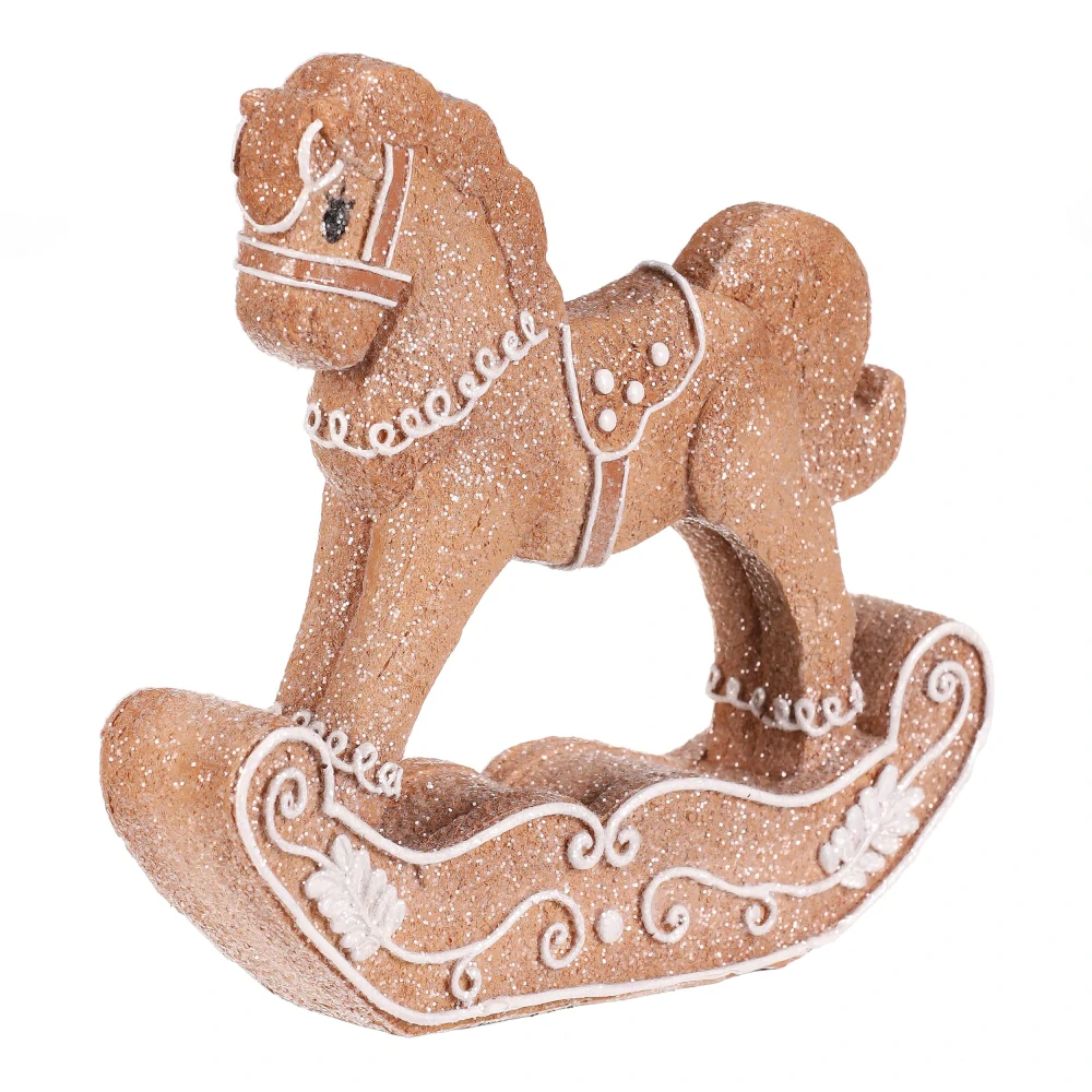 ZIMNÍ DEKORACE FIGURKA KONÍKA