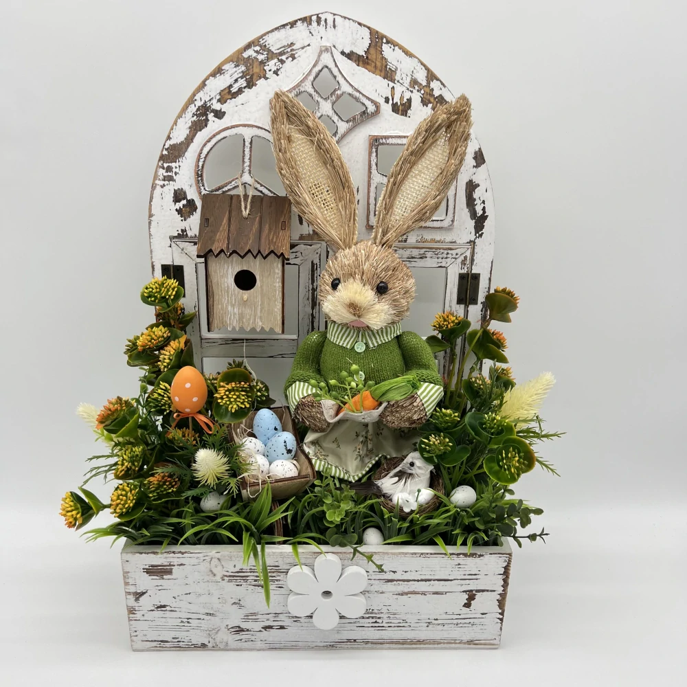 🌿🐰 Velikonoční dekorace se zajíčkem 🐰🌿