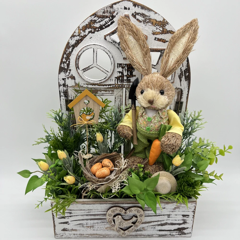 🐰🥕 Velikonoční dekorace – zahradník zajíček 🥕🐣