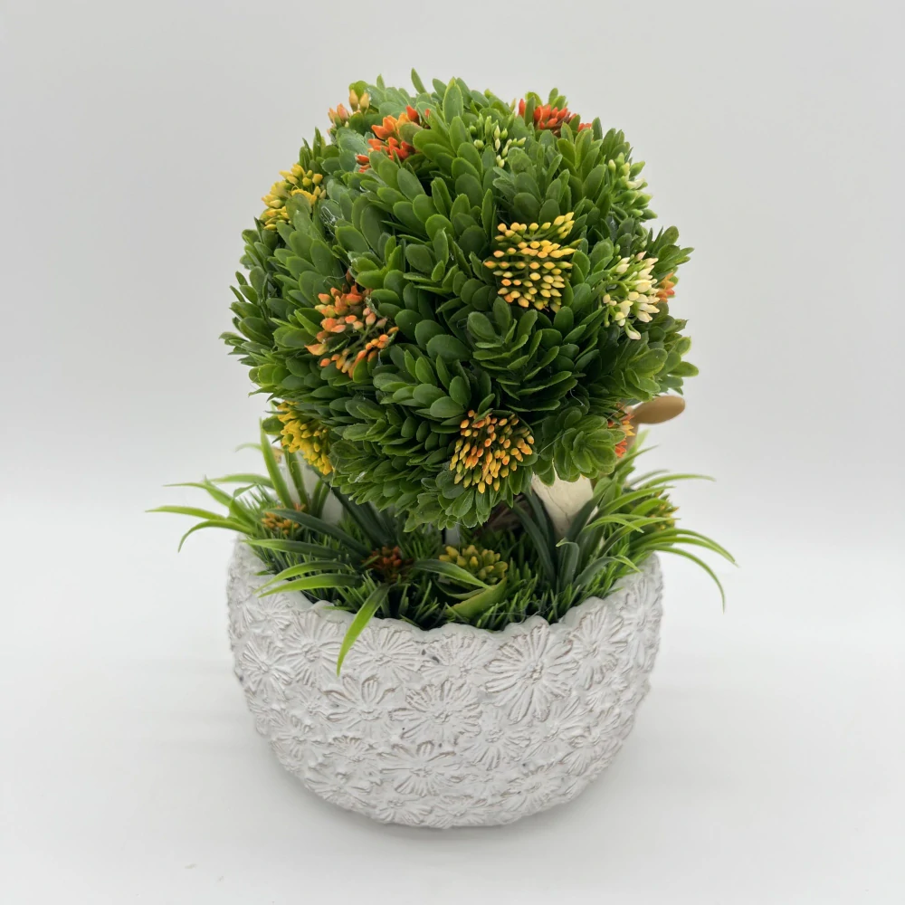 🐰🌿 Dekorační aranžmá se zajíčky a stromkem 🌿🐰