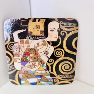 PODTÁCEK KORKOVÝ MOTIV GUSTAV KLIMT 