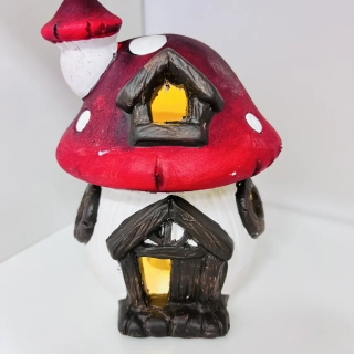 PODZIMNÍ DEKORACE HOUBA S OSVĚTLENÍM 