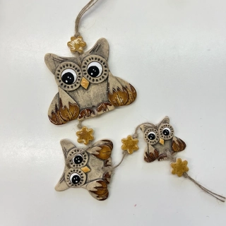 KERAMICKÝ ZÁVĚS SOVIČKY 