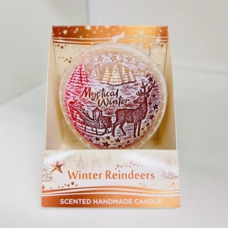 ZIMNÍ DEKORACE SVÍČKA SE ZIMNÍM MOTIVEM