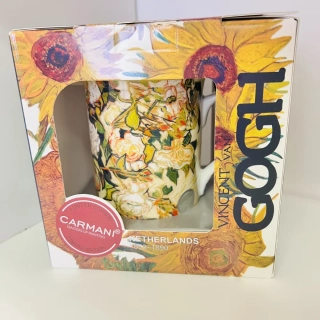 HRNEK V DÁRKOVÉM BALENÍ MOTIV VINCENT VAN GOGH - VÁZA S RUŽEMI