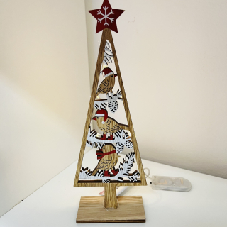 ZIMNÍ DEKORACE S LED OSVĚTLENÍM - STROMEČEK