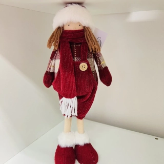 ZIMNÍ DEKORACE STOJÍCÍ HOLČIČKA