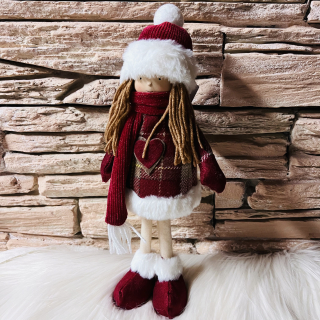 ZIMNÍ DEKORACE STOJÍCÍ HOLČIČKA