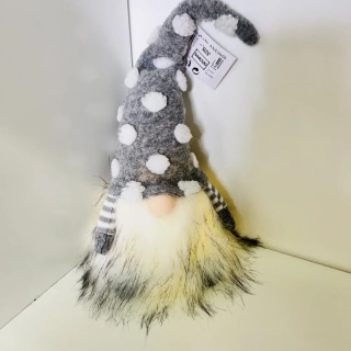 ZIMNÍ DEKORACE FIGURKA SKŘÍTKA S LED OSVĚTLENÍM