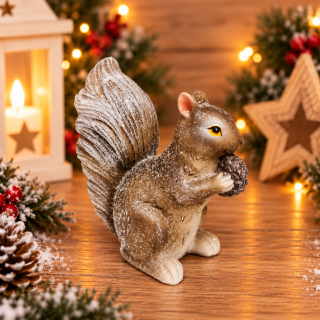 🐿️ Zimní dekorace – veverka