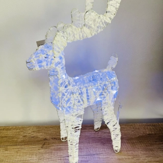 ZIMNÍ DEKORACE SOB S LED OSVĚTLENÍM STŘEDNÍ