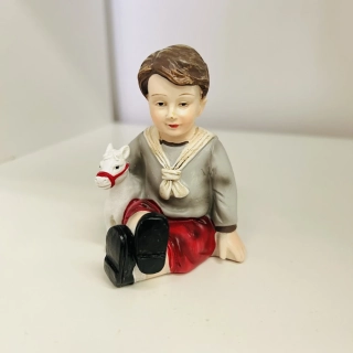 DEKORACE FIGURKA CHLAPCE S KONÍKEM