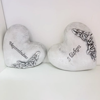 SMUTEČNÍ DEKORACE SRDCE S NÁPISEM - DVA DRUHY
