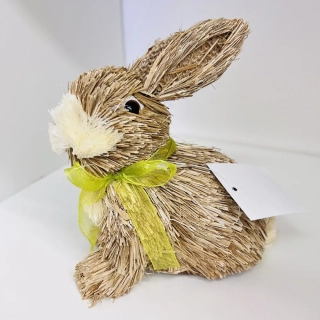 JARNÍ SLAMĚNÁ DEKORACE ZAJÍČEK