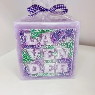 SVÍČKA LAMPION MOTIV LEVANDULE