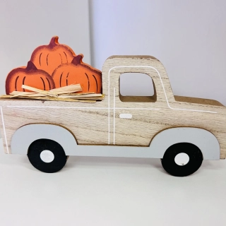 PODZIMNÍ DEKORACE AUTO DŘEVĚNÉ 