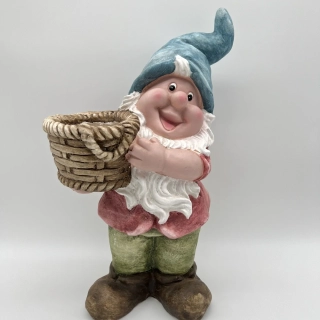 DEKORACE TRPASLÍK S KOŠÍKEM NA KVĚTINU