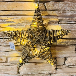 DEKORACE HVĚZDA S OSVĚTLENÍM