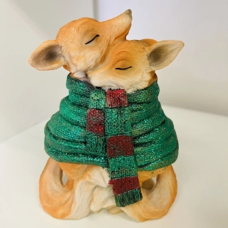 DEKORACE ZIMNÍ FIGURKA LIŠEK