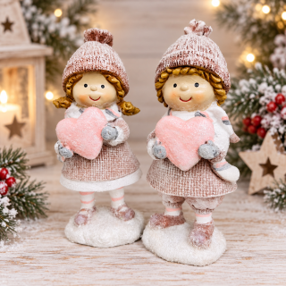 ❄️ Zimní figurka – dívka nebo chlapec se srdcem