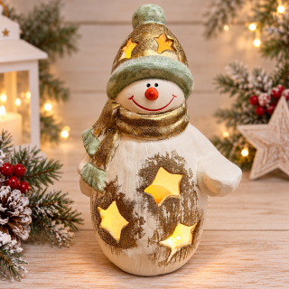 ⛄ Sněhulák na svíčku nebo LED světlo