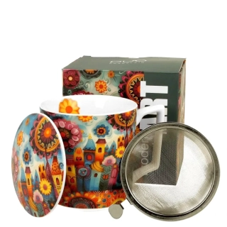 HRNEK NA BYLINKY SE SÍTKEM A VÍČKEM MOTIV MĚSTO