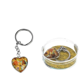 PŘÍVĚSEK NA KABELKU - KLÍČENKA MOTIV VINCENT VAN GOGH - SLUNEČNICE