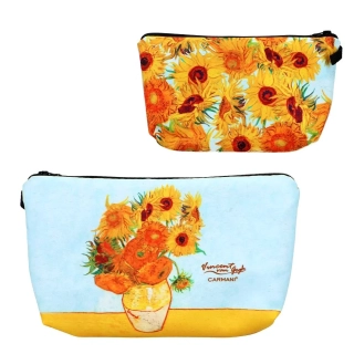 KOSMETICKÁ TAŠKA NA ZIP MOTIV VINCENT VAN GOGH - SLUNEČNICE
