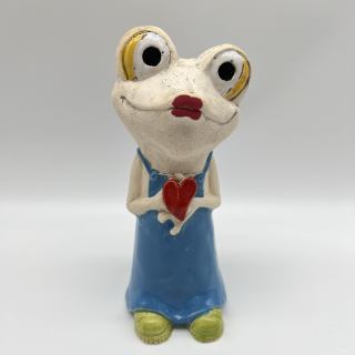 DEKORACE KERAMICKÁ FIGURA ŽÁBY DÍVKY
