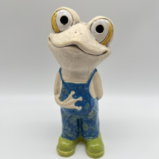 DEKORACE KERAMICKÁ FIGURA ŽÁBY CHLAPCE