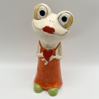 DEKORACE KERAMICKÁ FIGURA ŽÁBY DÍVKY