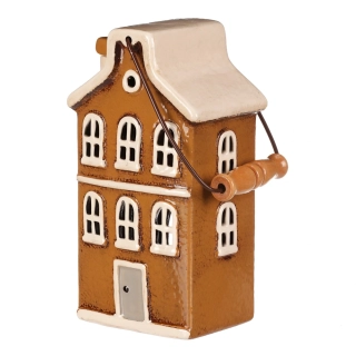DEKORACE KERAMICKÝ DOMEK NA ČAJOVOU SVÍČKU
