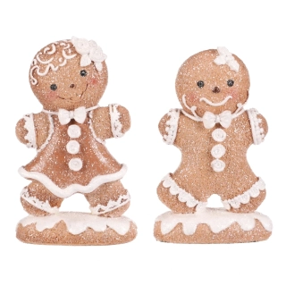 ZIMNÍ DEKORACE FIGURKA PERNÍKOVÉHO PANÁČKA - DVA DRUHY