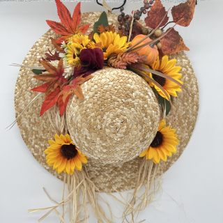 PODZIMNÍ DEKORACE ZDOBENÝ KLOBOUK 