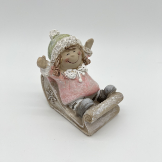 ZIMNÍ DEKORACE FIGURKA HOLČIČKY