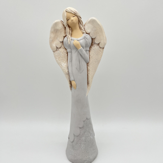 🤍 Elegantní andělka v šedých šatech