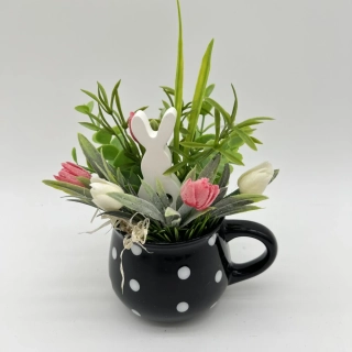 🐰🌷 Dekorační hrneček se zajíčkem 🌷🐰